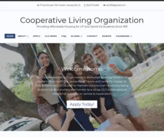 Cloliving.org(Providing Affordable Housing for UF and Santa Fe Students Since 1931) Screenshot