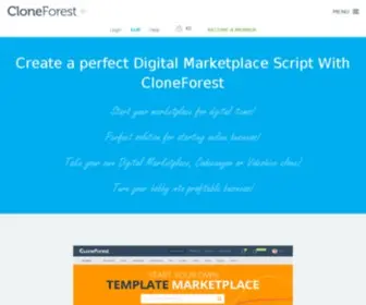 Cloneforest.com(Marketplace script) Screenshot