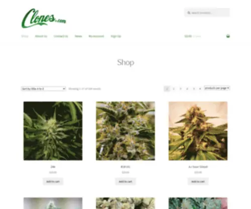Clones.com(Organic Cannabis Clones) Screenshot