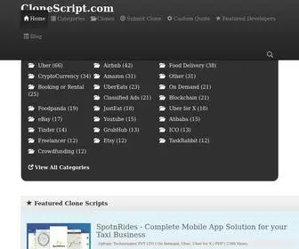 Clonescript.com(Clone Scripts of Popular Websites & Mobile Apps) Screenshot