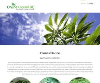 Clonesonlinebc.com(Buy Clones Online in Canada) Screenshot