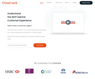 Clootrack.com(Understand the WHY behind Customer Experience) Screenshot