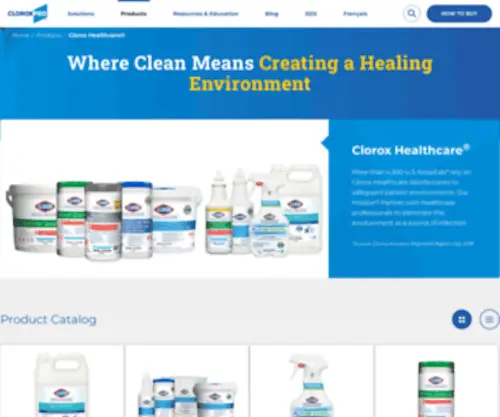 Cloroxhealthcare.ca(Clorox Healthcare®) Screenshot