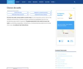 Clorurosodio.com(CLORURO DE SODIO o Cloruro sodico) Screenshot