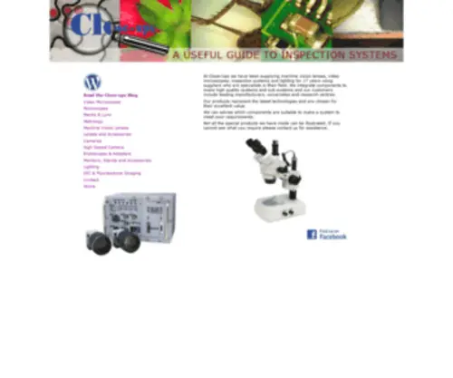 Close-UPS.co.uk(A useful guide to machine vision lenses) Screenshot