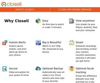 Closeli.com(Closeli Recording Services offers powerful software) Screenshot