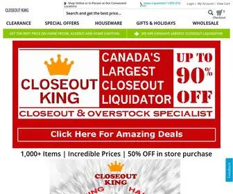 Closeoutking.ca(Canada's Largest Closeout Liquidators) Screenshot