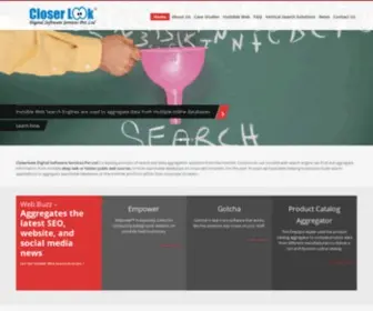 Closerlooksearch.com(Custom build a search engine for your company) Screenshot