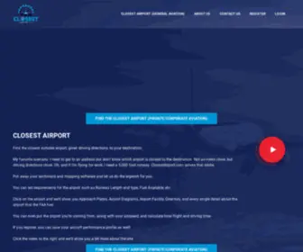 Closestairport.com(ClosestAirport) Screenshot