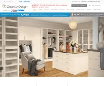 Closetsbydesign.com(Design Your Own Closet with Custom Closets Organizer Systems) Screenshot