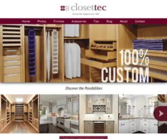 Closettec.com(Custom Closet and Storage Solutions for Boston and Providence) Screenshot