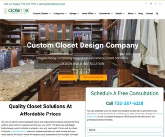 Closettecnj.com(Custom Closet Design Company & Store) Screenshot