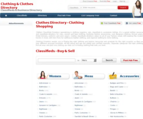Clothesdir.com(Clothing Classifieds Directory) Screenshot
