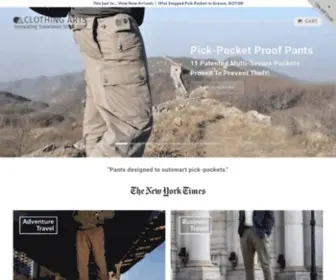 Clothingarts.com(Pick-Pocket Proof®) Screenshot