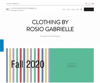 Clothingbyrosiogabrielle.com(Clothing by Rosio Gabrielle) Screenshot