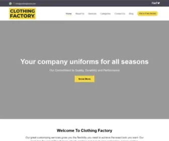 Clothingfactory.net(Top Uniform Supplier in Saudi Arabia) Screenshot