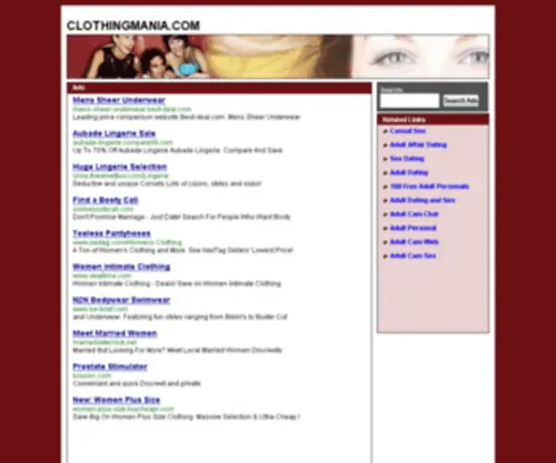 Clothingmania.com(Clothingmania) Screenshot