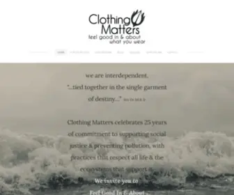 Clothingmatters.net(Clothing Matters Home) Screenshot