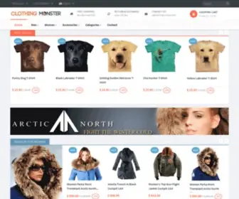 Clothingmonster.com(T-Shirts, Hoodies and Clothing) Screenshot