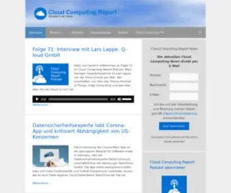 Cloud-Computing-Report.de(Cloud Computing Report) Screenshot