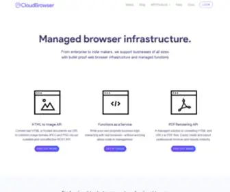 Cloudbrowser.co(Screencapture API to convert URL or HTML to JPEG and PNG Images on Managed browser infrastructure) Screenshot