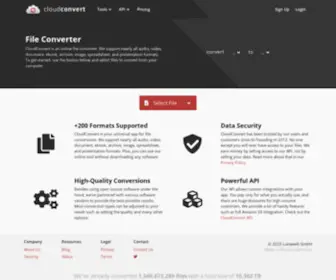 Cloudconvert.com(File converter service) Screenshot
