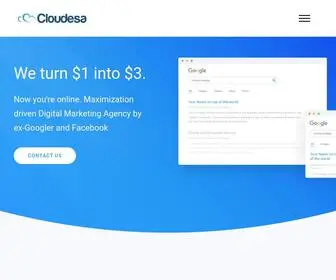 Cloudesa.online(Marketing Agency for Startups) Screenshot