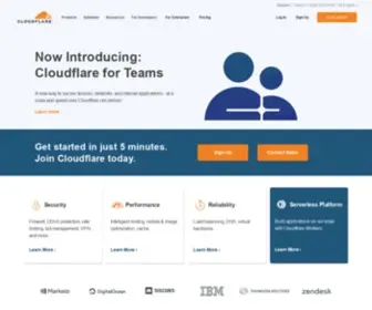 Cloudfare.com(The Web Performance & Security Company) Screenshot