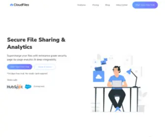 Cloudfilesapp.co(Secure file sharing & tracking for businesses) Screenshot