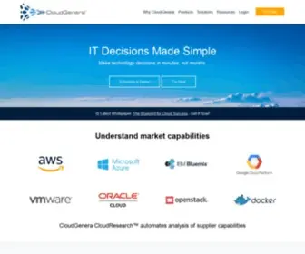 Cloudgenera.com(IT Decisions Made Simple) Screenshot