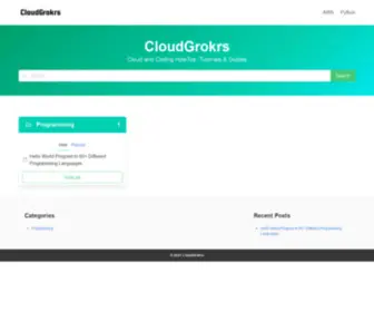 Cloudgrokrs.com(Home) Screenshot