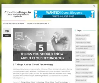 Cloudhostings.in(Cloud Hosting News & Updates) Screenshot