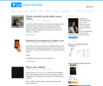 Cloudidentity.com(Identity, cloud and whatever else I feel like writing about) Screenshot