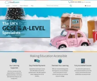 Cloudlearn.co.uk(Online GCSE & A) Screenshot