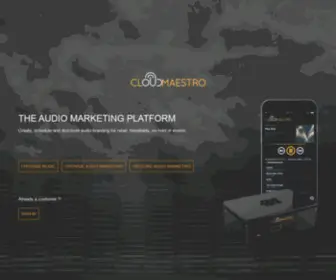 Cloudmaestro.us(The Audio Marketing Platform) Screenshot