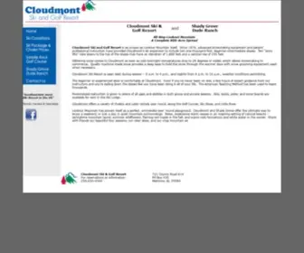 Cloudmont.com(Cloudmont Ski and Golf Resort) Screenshot