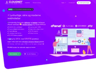 Cloudnet.dk(Webhosting) Screenshot