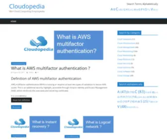 Cloudopedia.com(Cloudopedia-Cloud Computing Definitions & Glossary) Screenshot
