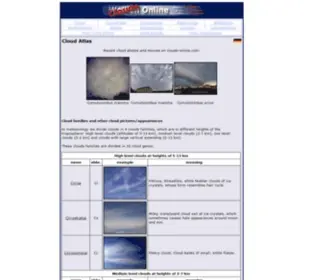 Clouds-Online.com(Cloud Atlas) Screenshot