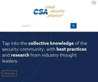Cloudsecurityalliance.org(The Cloud Security Alliance (CSA)) Screenshot