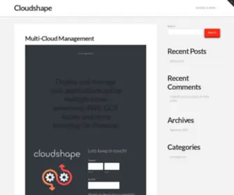 Cloudshape.net(Multi-Cloud Management) Screenshot