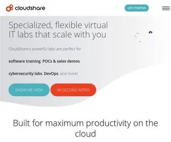 Cloudshare.com(Virtual IT Labs for Training) Screenshot