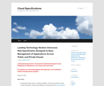 Cloudspecs.org(Cloud Specifications) Screenshot