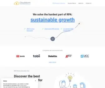 Cloudstorm.io(Grow RPA sustainable. Cloudstorm's RPA Services & Tools) Screenshot