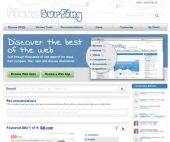 Cloudsurfing.com(The one stop review source for web 2.0 apps) Screenshot