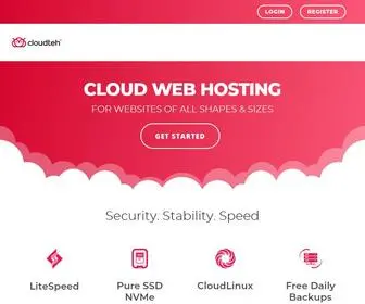 Cloudteh.com(Cloud Hosting For Websites of All Shapes & Sizes) Screenshot