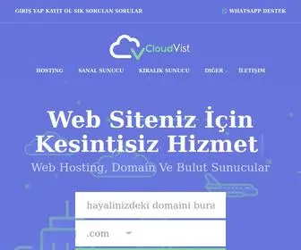 Cloudvist.com(Sanal sunucu satın al) Screenshot