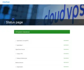 CloudvPs-Status.com(CloudVPS Status) Screenshot