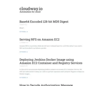 Cloudway.io(I will be writing about my journey in the cloud) Screenshot