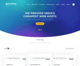 Cloudwingshost.com(Cheapest, Fastest, Secure, Affordable & Reliable Hosting Services) Screenshot